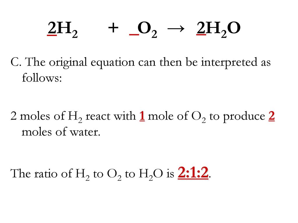 The Mathematics of Chemical Equations - ppt download